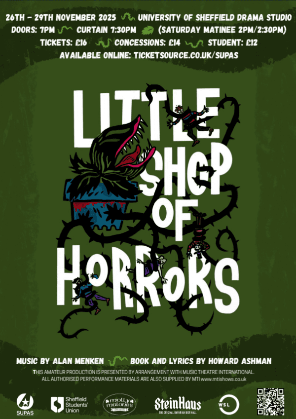 SUPAS’ Little Shop Of Horrors – 27 November 2025, University Drama Studio