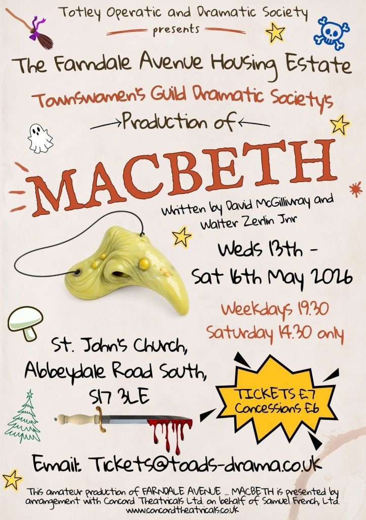 TOADS’ The Farndale Avenue Housing Estate Townswomen’s Guild Dramatic Society’s Production Of Hamlet – 13 May 2026, St John’s Church