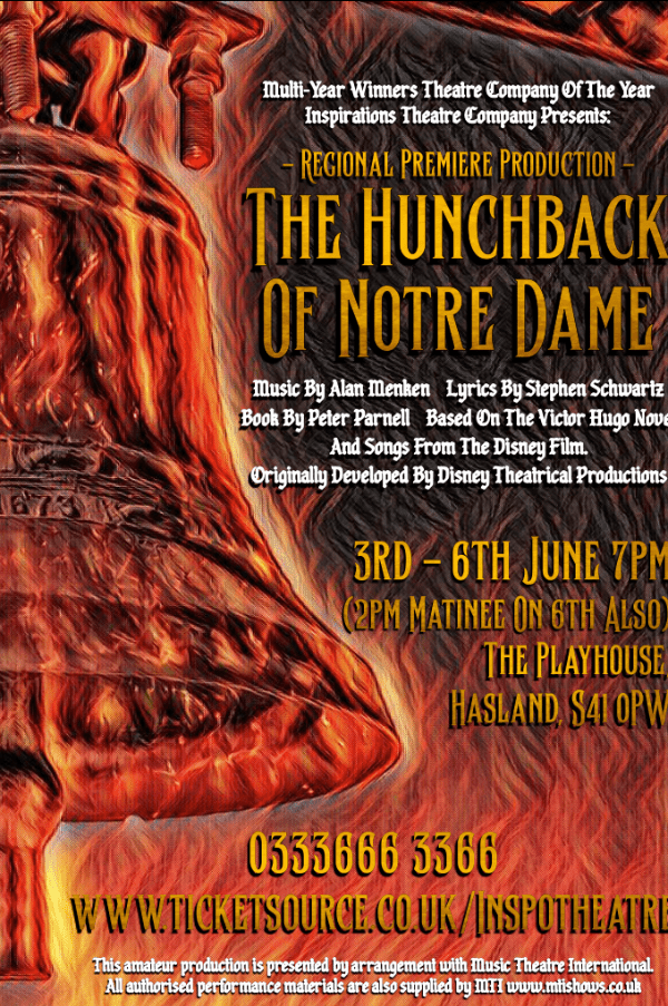 Inspirations Theatre Company’s The Hunchback of Notre Dame – 3 June 2026, Chesterfield Playhouse